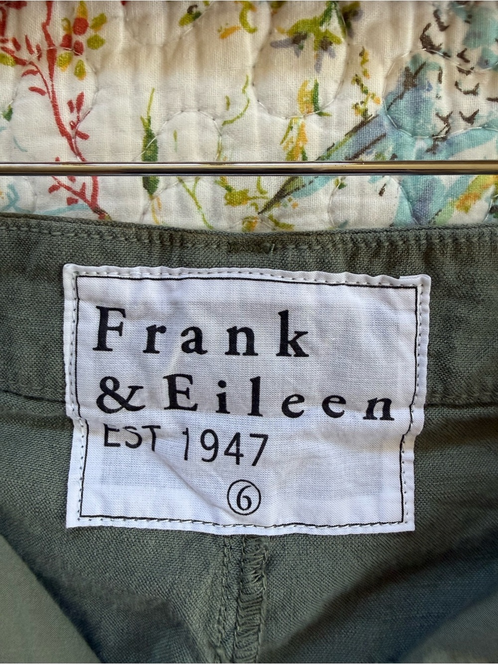 Frank & Eileen High-Waisted Cotton Linen Shorts size 6 - Picture 7 of 10